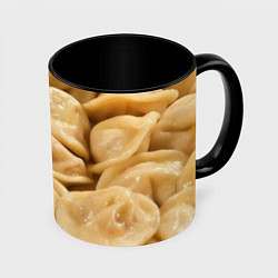 Кружка 3D Пельмени, цвет: 3D-белый + черный