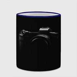 Кружка 3D Силуэт фотокамеры, цвет: 3D-синий кант — фото 2