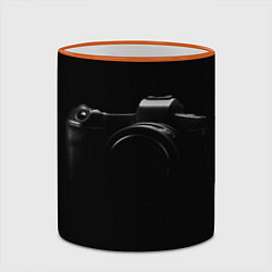 Кружка 3D Силуэт фотокамеры, цвет: 3D-оранжевый кант — фото 2