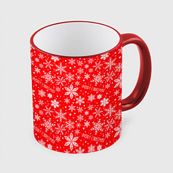 Кружка 3D Merry christmas new year, цвет: 3D-красный кант