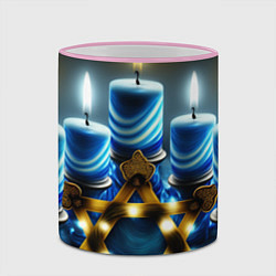 Кружка 3D Праздник огней, цвет: 3D-розовый кант — фото 2