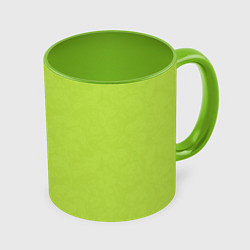Кружка 3D Текстурированный ярко зеленый салатовый, цвет: 3D-белый + светло-зеленый