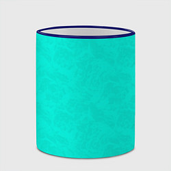 Кружка 3D Яркий бирюзовый текстурированный, цвет: 3D-синий кант — фото 2