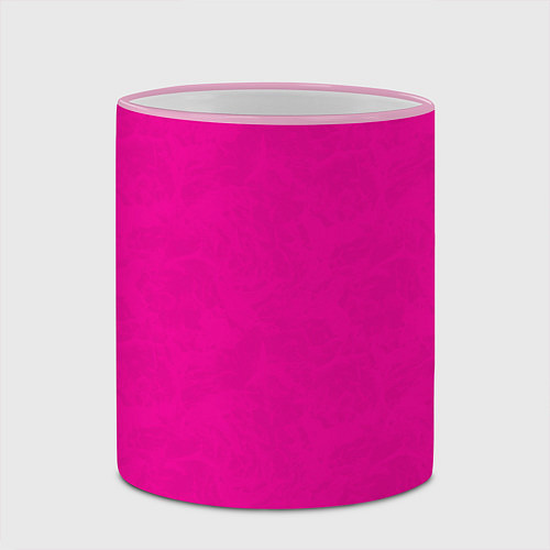 Кружка цветная Текстурированный ярко розовый / 3D-Розовый кант – фото 2