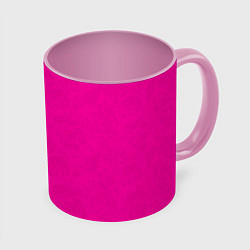 Кружка 3D Текстурированный ярко розовый, цвет: 3D-белый + розовый