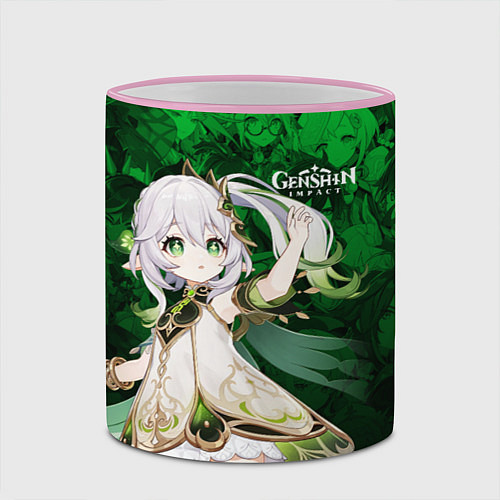 Кружка цветная Nahida Genshin / 3D-Розовый кант – фото 2