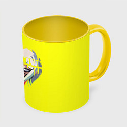 Кружка 3D Люси - Киберпанк Бегущие по краю, цвет: 3D-белый + желтый