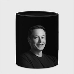 Кружка 3D Илон Маск, портрет, цвет: 3D-белый + черный — фото 2