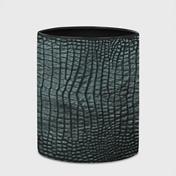 Кружка 3D Кожа крокодила - fashion, цвет: 3D-белый + черный — фото 2