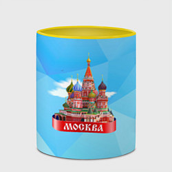 Кружка 3D Россия Москва, цвет: 3D-белый + желтый — фото 2