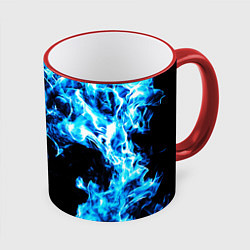 Кружка цветная Красивый синий огонь