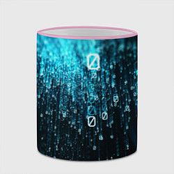 Кружка 3D Двоичный код, цвет: 3D-розовый кант — фото 2