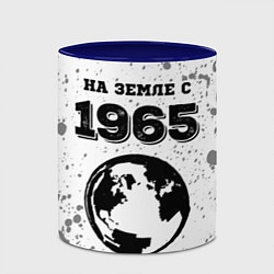 Кружка 3D На Земле с 1965: краска на светлом, цвет: 3D-белый + синий — фото 2