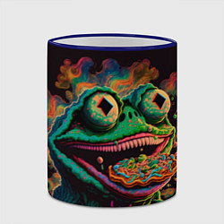 Кружка 3D Лягушонок Пепе зомби, цвет: 3D-синий кант — фото 2