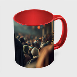 Кружка цветная Чумной доктор в толпе