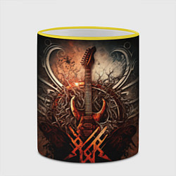 Кружка 3D Рок гитара, цвет: 3D-желтый кант — фото 2