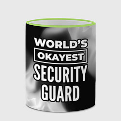 Кружка 3D Worlds okayest security guard - dark, цвет: 3D-светло-зеленый кант — фото 2