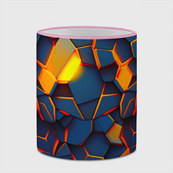 Кружка 3D Плитки со свечением, цвет: 3D-розовый кант — фото 2