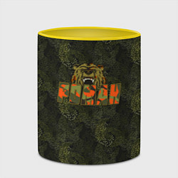 Кружка 3D Роман камуфляж, цвет: 3D-белый + желтый — фото 2