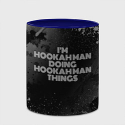 Кружка 3D Im hookah man doing hookah man things: на темном, цвет: 3D-белый + синий — фото 2