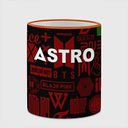 Кружка 3D Astro k-pop pattern, цвет: 3D-оранжевый кант — фото 2