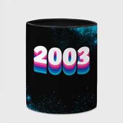 Кружка 3D Made in 2003: vintage art, цвет: 3D-белый + черный — фото 2