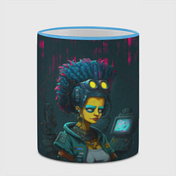 Кружка 3D Cyber Simpson, цвет: 3D-небесно-голубой кант — фото 2