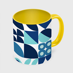 Кружка 3D Набор фигур, цвет: 3D-белый + желтый