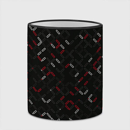 Кружка цветная Текстурный узор / 3D-Черный кант – фото 2