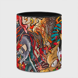 Кружка 3D Иредзуми: демон и дракон, цвет: 3D-белый + черный — фото 2