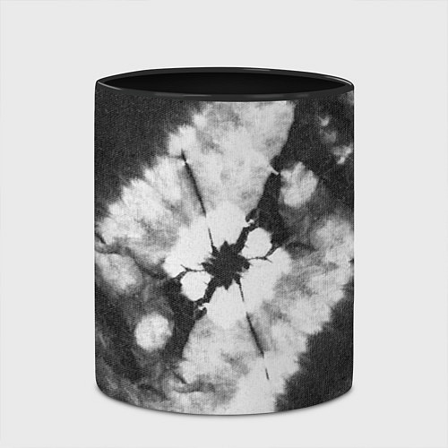 Кружка цветная Черно-белый тай-дай / 3D-Белый + черный – фото 2