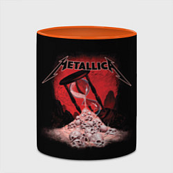 Кружка 3D Metallica - время, цвет: 3D-белый + оранжевый — фото 2
