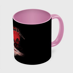 Кружка 3D Metallica - время, цвет: 3D-белый + розовый