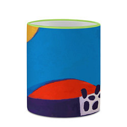 Кружка 3D Art object in blue, цвет: 3D-светло-зеленый кант — фото 2