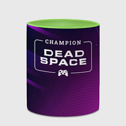 Кружка 3D Dead Space gaming champion: рамка с лого и джойсти, цвет: 3D-белый + светло-зеленый — фото 2