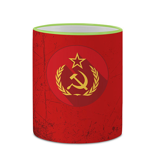 Кружка цветная Тень СССР / 3D-Светло-зеленый кант – фото 2