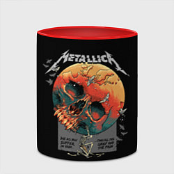 Кружка 3D Metallica - Металлика, цвет: 3D-белый + красный — фото 2