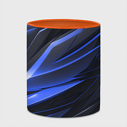 Кружка 3D Абстракия плит, цвет: 3D-белый + оранжевый — фото 2