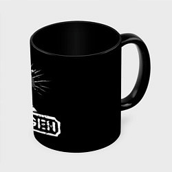 Кружка 3D Пурген киберпанк, цвет: 3D-белый + черный