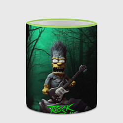 Кружка 3D Simpsons hard rock, цвет: 3D-светло-зеленый кант — фото 2