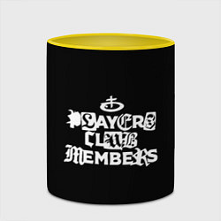 Кружка 3D Obladaet - players club members надпись, цвет: 3D-белый + желтый — фото 2