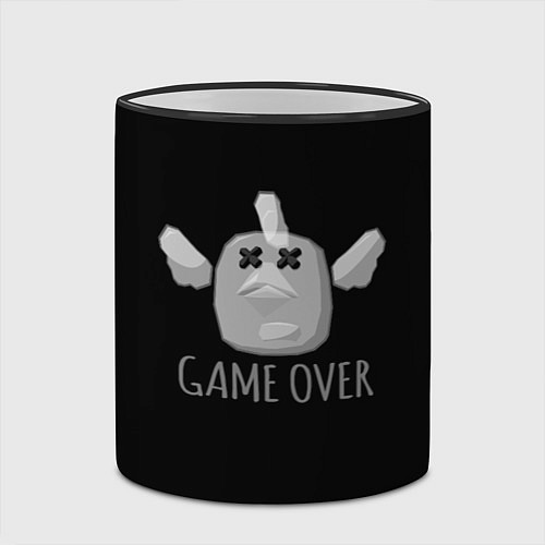 Кружка цветная Chicken Gun Game over / 3D-Черный кант – фото 2