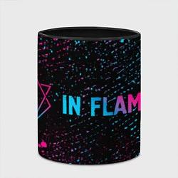 Кружка 3D In Flames - neon gradient: надпись и символ, цвет: 3D-белый + черный — фото 2