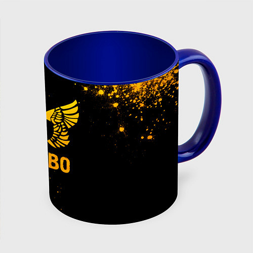 Кружка цветная Placebo - gold gradient / 3D-Белый + синий – фото 1