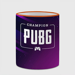 Кружка 3D PUBG gaming champion: рамка с лого и джойстиком на, цвет: 3D-оранжевый кант — фото 2