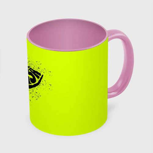 Кружка цветная Fresh lime / 3D-Белый + розовый – фото 1