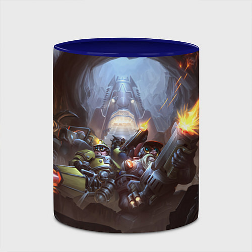 Кружка цветная Team Deep Rock Galactic / 3D-Белый + синий – фото 2