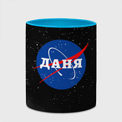 Кружка 3D Даня Наса космос, цвет: 3D-белый + небесно-голубой — фото 2