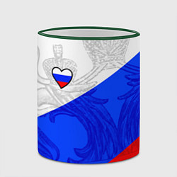 Кружка 3D Сердечко - Россия, цвет: 3D-зеленый кант — фото 2