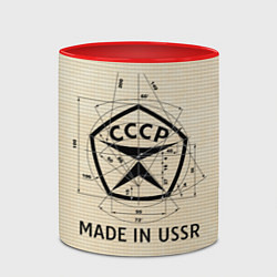 Кружка 3D Сделано в СССР знак качества, цвет: 3D-белый + красный — фото 2